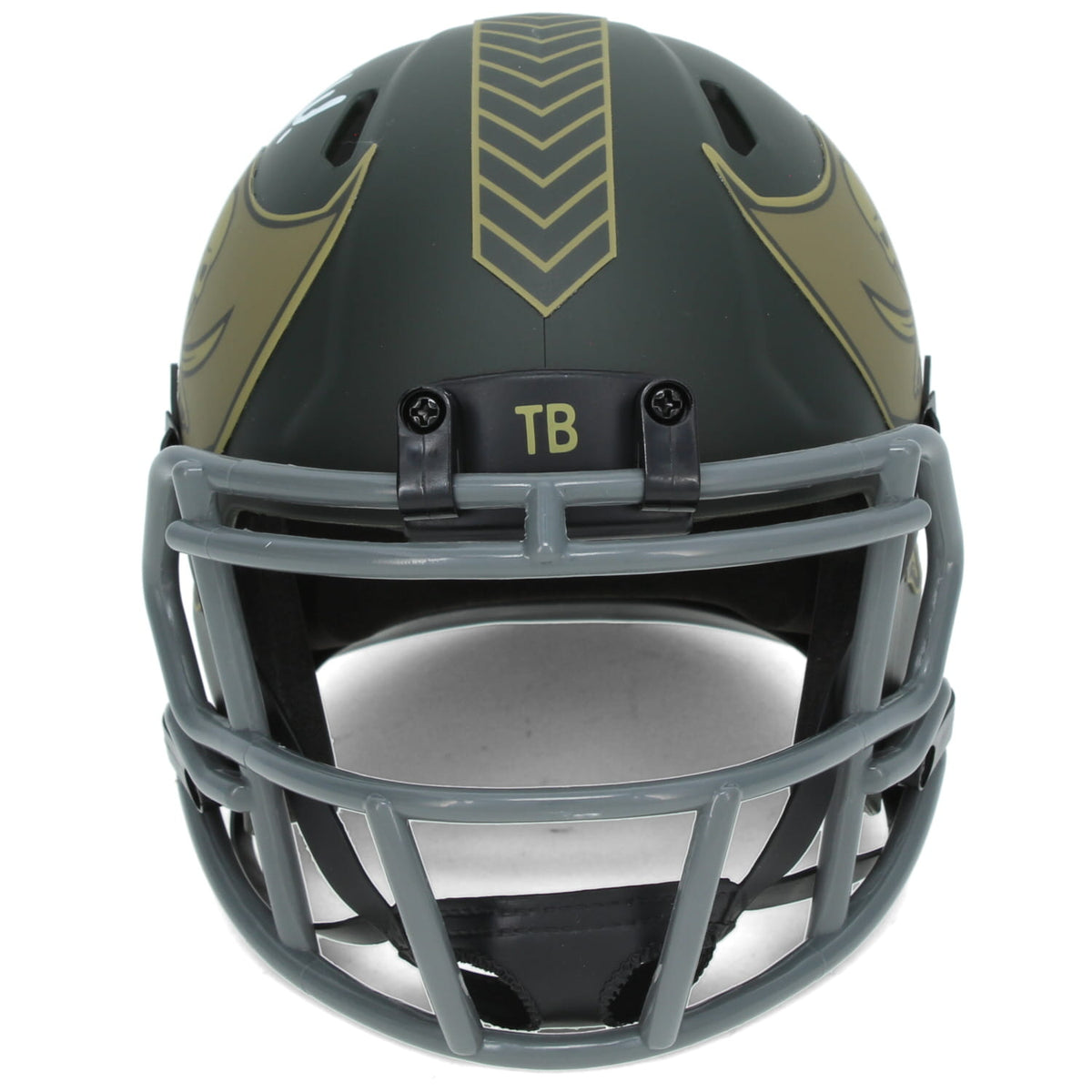 Baker Mayfield Autographed Tampa Bay Buccaneers 2025 Salute to Service Speed Mini Helmet Beckett