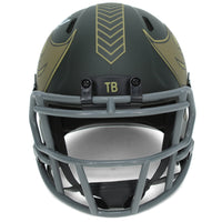 Baker Mayfield Autographed Tampa Bay Buccaneers 2025 Salute to Service Speed Mini Helmet Beckett