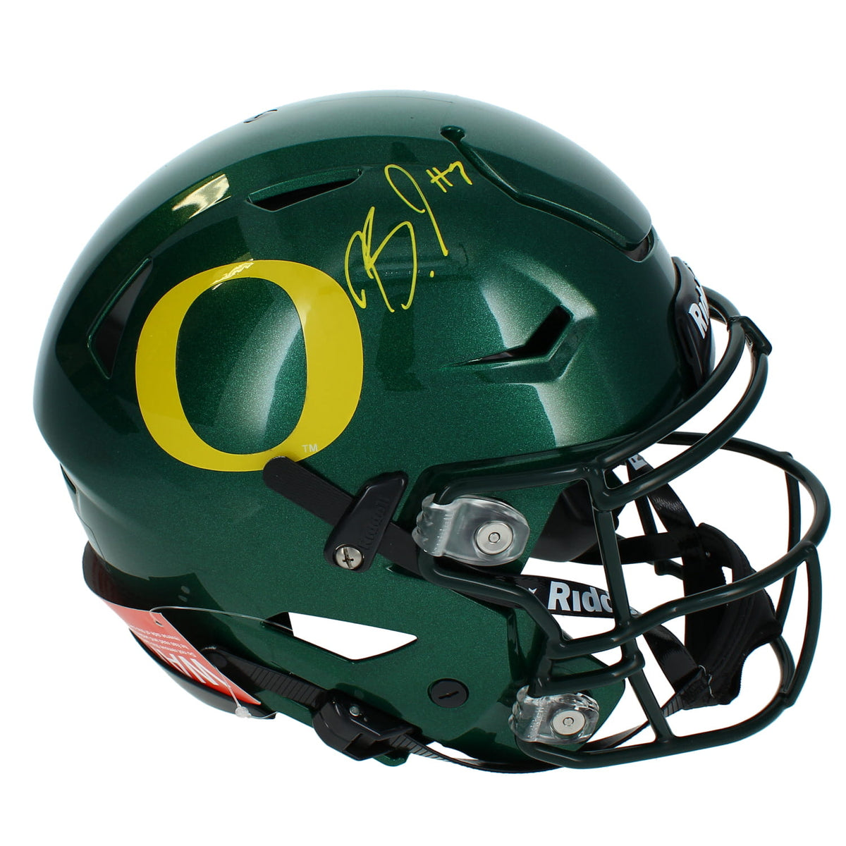 Bucky Irving Autographed Oregon Ducks Speedflex Authentic Helmet Beckett Witness