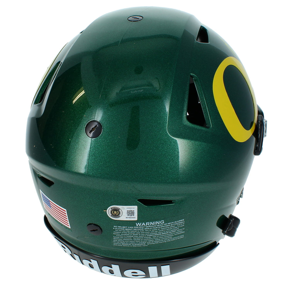 Bucky Irving Autographed Oregon Ducks Speedflex Authentic Helmet Beckett Witness