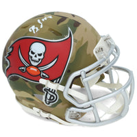 Bucky Irving Autographed Tampa Bay Buccaneers CAMO Speed Mini Helmet Beckett