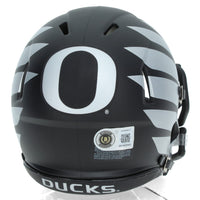 Bucky Irving Autographed Oregon Ducks Silver Alternate Painted Wings Speed Mini Helmet Beckett