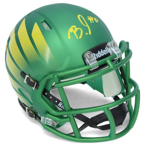 Bucky Irving Autographed Oregon Ducks Alternate Painted Wings Speed Mini Helmet Beckett