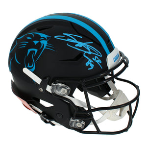 Steve Smith Autographed Panthers 2022 Black Alternate Speedflex Helmet Radtke