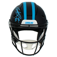 Steve Smith Autographed Panthers 2022 Black Alternate Speedflex Helmet Radtke