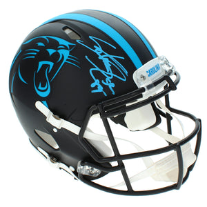 Steve Smith Autographed Carolina Panthers 2022 Black Alternate Speed Authentic Helmet