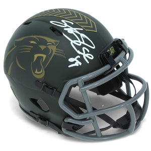 Steve Smith Autographed Carolina Panthers 2025 Salute to Service Speed Mini Helmet Radtke
