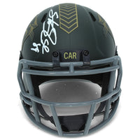 Steve Smith Autographed Carolina Panthers 2025 Salute to Service Speed Mini Helmet Radtke