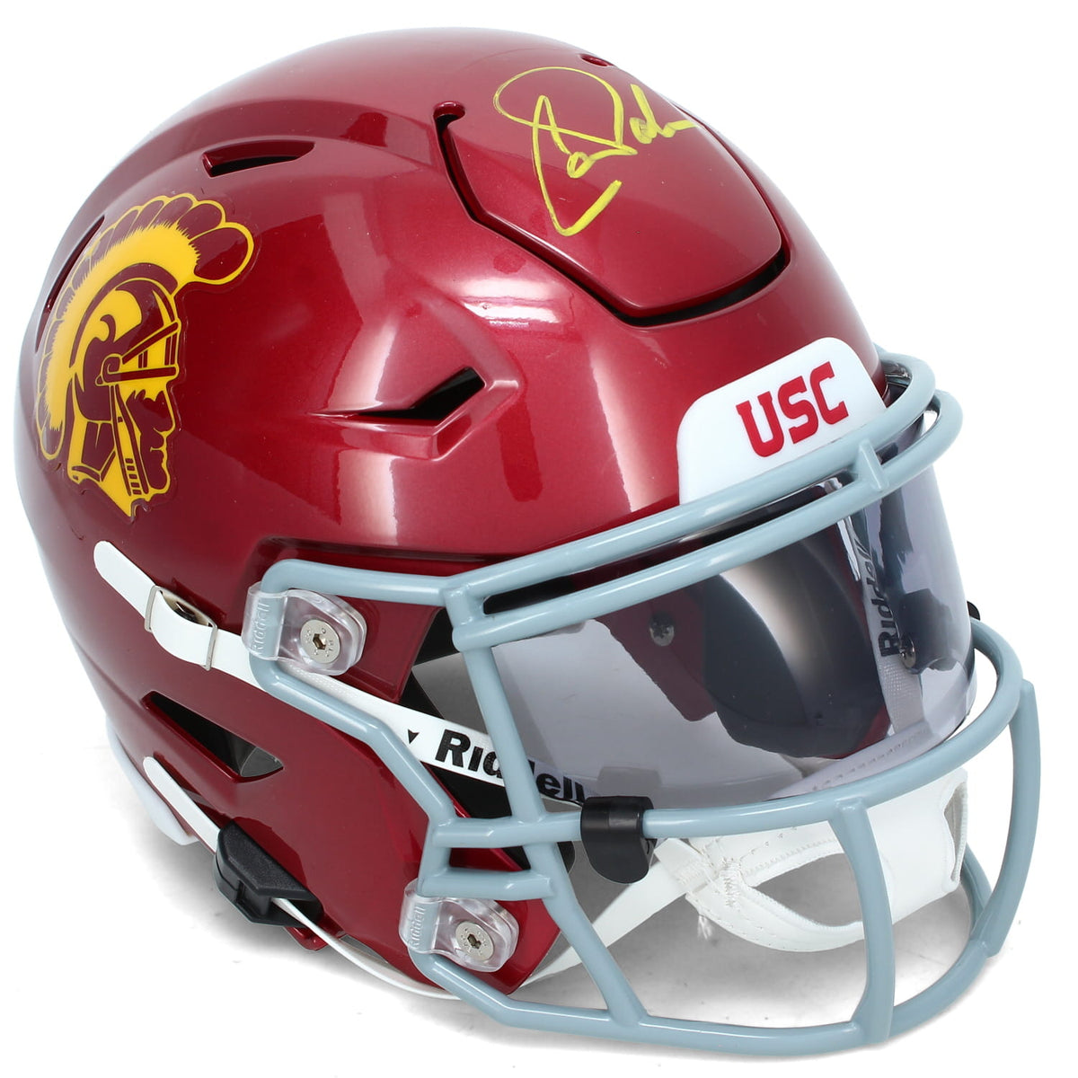 Carson Palmer Autographed USC Trojans Speedflex Midi Helmet Beckett Witnessed