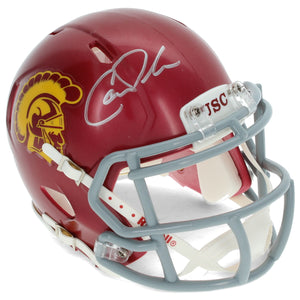 Carson Palmer Autographed USC Trojans Speed Mini Helmet Beckett Witnessed