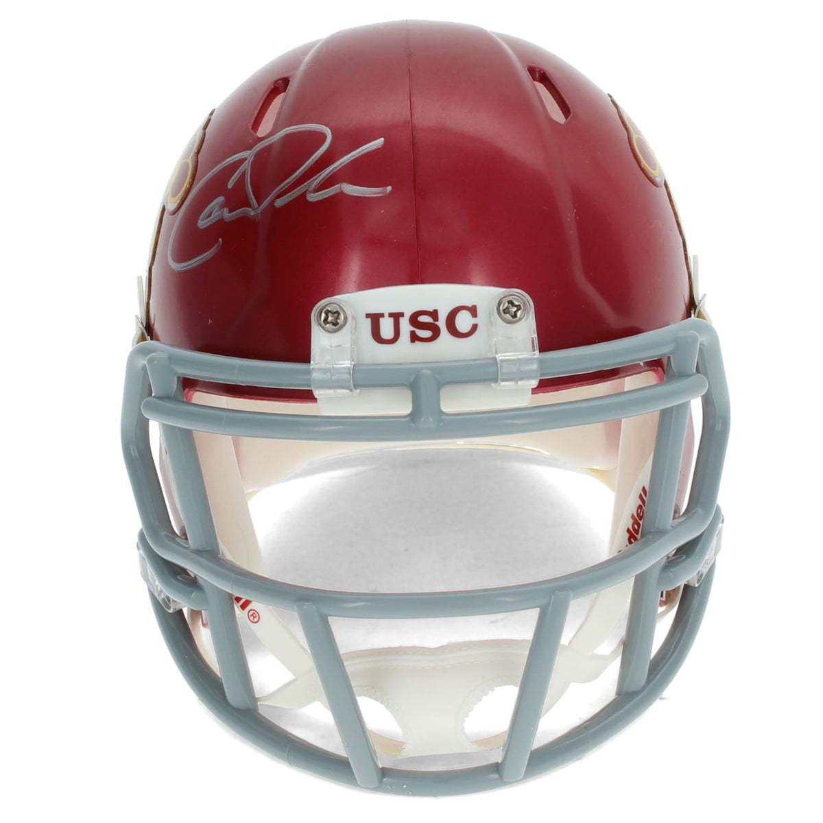 Carson Palmer Autographed USC Trojans Speed Mini Helmet Beckett Witnessed