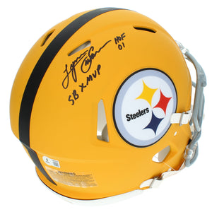 Lynn Swann Autographed/Inscribed "SB X MVP; HOF 01" Pittsburgh Steelers Yellow 2025 Alternate Speed Authentic Helmet Beckett