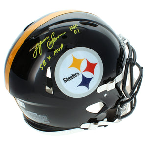 Lynn Swann Autographed/Inscribed "SB X MVP; HOF 01" Pittsburgh Steelers Speed Authentic Helmet Beckett