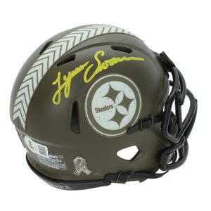 Lynn Swann Autographed Pittsburgh Steelers 2022 Salute to Service Speed Mini Helmet Beckett