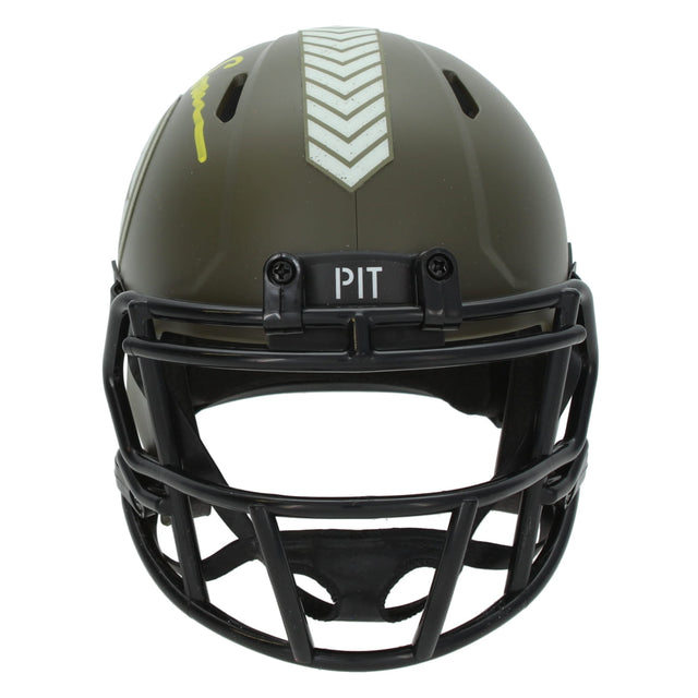 Lynn Swann Autographed Pittsburgh Steelers 2022 Salute to Service Speed Mini Helmet Beckett