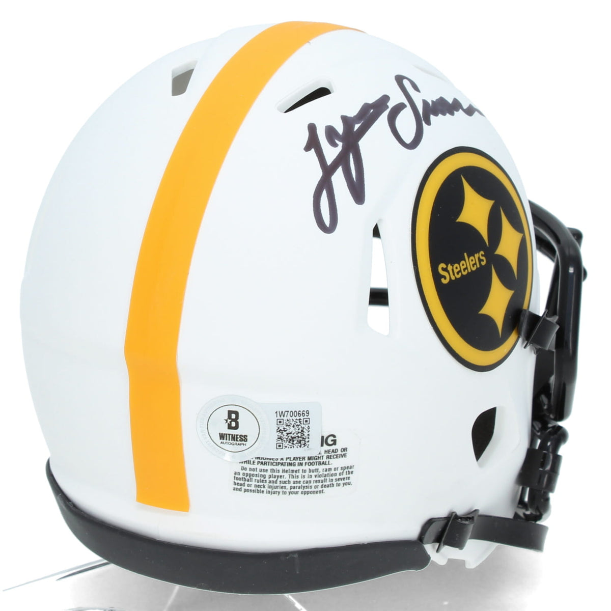 Lynn Swann Autographed Pittsburgh Steelers Speed Lunar Eclipse Mini Helmet Beckett