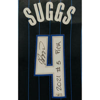 JALEN SUGGS Autographed "2021 #5 Pick" Orlando Magic Black Jersey FANATICS