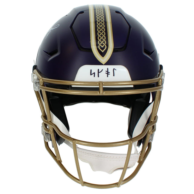 Brett Favre Autographed Minnesota Vikings Rivalries Speedflex Helmet Radtke