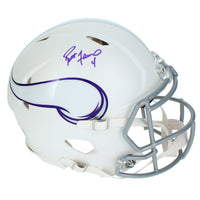 Brett Favre Autographed Minnesota Vikings Rivalries White 2024 Alternate Speed Authentic Helmet Radtke