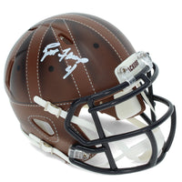 Brett Favre Autographed Green Bay Packers Brown 2025 Alternate Mini Helmet Radtke