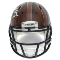 Brett Favre Autographed Green Bay Packers Brown 2025 Alternate Mini Helmet Radtke
