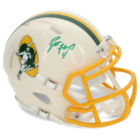 Brett Favre Autographed Green Bay Packers RETRO Speed Mini Helmet Radtke
