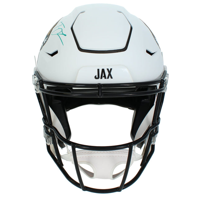 Trevor Lawrence Autographed Jacksonville Jaguars White 2024 Alternate Speedflex Authentic Helmet Fanatics