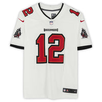 TOM BRADY Autographed "SB LV MVP" White Buccaneers Nike Liimted Jersey FANATICS
