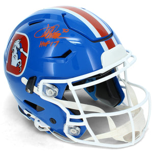 Terrell Davis Autographed/Inscribed "HOF 17" Denver Broncos 1975-96 Throwback Speedflex Authentic Helmet Radtke