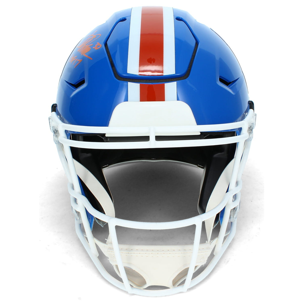 Terrell Davis Autographed/Inscribed "HOF 17" Denver Broncos 1975-96 Throwback Speedflex Authentic Helmet Radtke