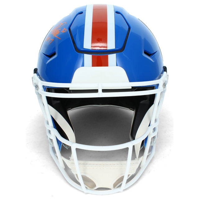 Terrell Davis Autographed/Inscribed "HOF 17" Denver Broncos 1975-96 Throwback Speedflex Authentic Helmet Radtke