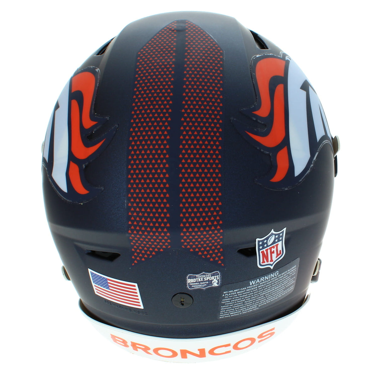 Terrell Davis Autographed/Inscribed "HOF 17" Broncos Speedflex Helmet Radtke