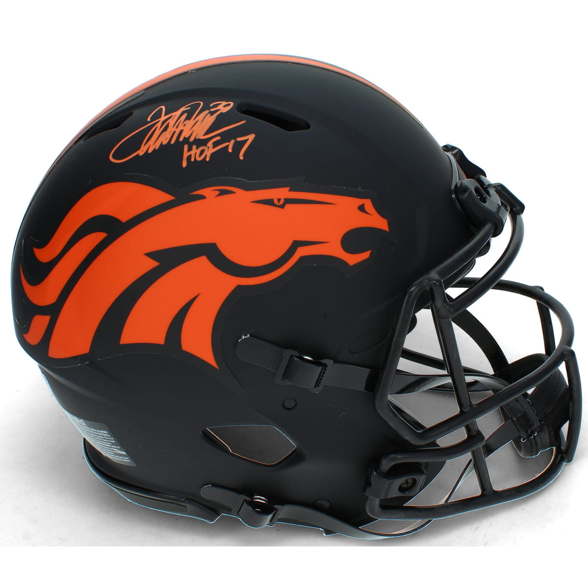 Terrell Davis Autographed/Inscribed "HOF 17" Denver Broncos Eclipse Speed Authentic Helmet Radtke