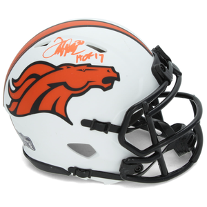 Terrell Davis Autographed/Inscribed "HOF 17" Denver Broncos Speed Lunar Eclipse Mini Helmet Radtke