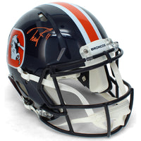 Troy Franklin Autographed Denver Broncos 2022 Color Rush Alternate Speed Authentic Helmet Beckett