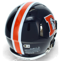 Troy Franklin Autographed Denver Broncos 2022 Color Rush Alternate Speed Authentic Helmet Beckett