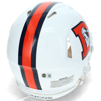 Troy Franklin Autographed Denver Broncos White 2023 Alternate Speed Authentic Helmet Beckett