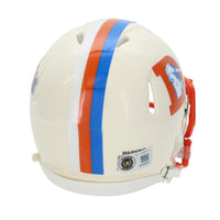 Troy Franklin Autographed Denver Broncos RETRO Speed Mini Helmet Beckett