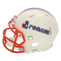 Troy Franklin Autographed Denver Broncos RETRO Speed Mini Helmet Beckett