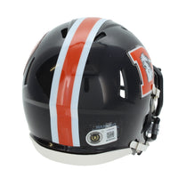 Troy Franklin Autographed Denver Broncos 2022 Color Rush Alternate Speed Mini Helmet Beckett