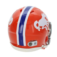 Troy Franklin Autographed Denver Broncos 1966 Throwback Speed Mini Helmet Beckett