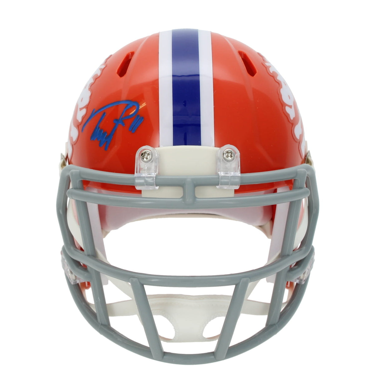 Troy Franklin Autographed Denver Broncos 1966 Throwback Speed Mini Helmet Beckett
