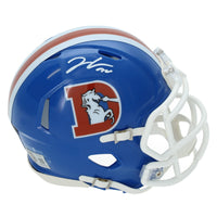 Jonah Coleman Autographed Denver Broncos 1975-96 Speed Mini Helmet Beckett