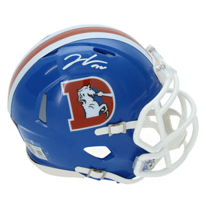 Jonah Coleman Autographed Denver Broncos 1975-96 Speed Mini Helmet Beckett