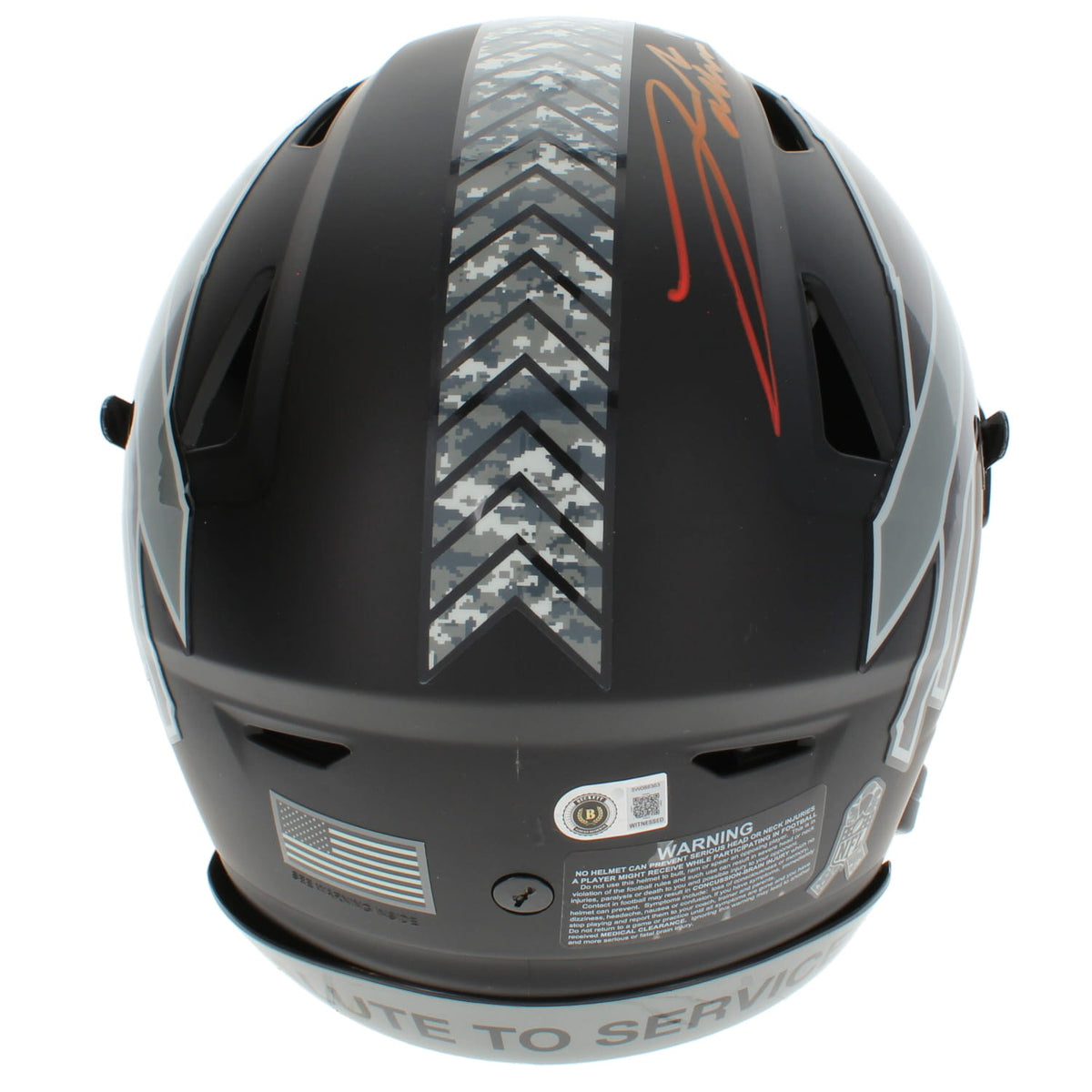 Josh Allen Autographed Buffalo Bills 2026 Salute to Service Speedflex Authentic Helmet Beckett