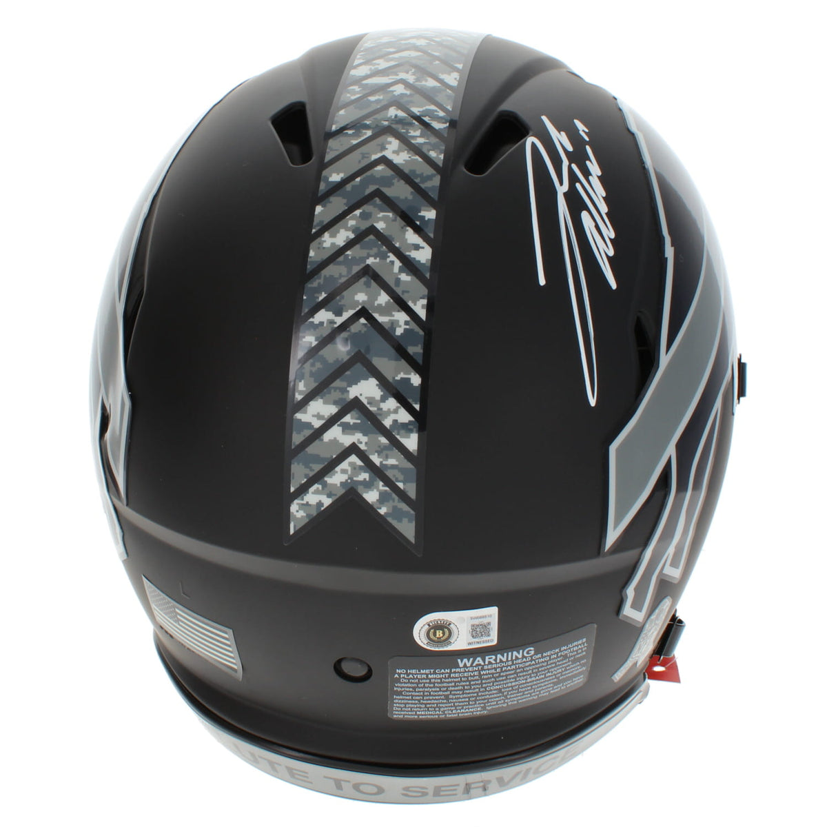 Josh Allen Autographed Buffalo Bills 2026 Salute to Service Speed Authentic Helmet Beckett