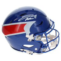 Josh Allen Autographed Buffalo Bills Blue 2026 Alternate Charge Speedflex Authentic Helmet Beckett