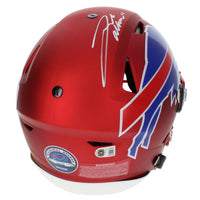 Josh Allen Autographed Buffalo Bills Red Exclusive Highmark Stadium Inaugural Season Speedflex Authentic Helmet Beckett