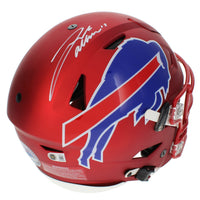 Josh Allen Autographed Buffalo Bills Red Exclusive Highmark Stadium Inaugural Season Speedflex Authentic Helmet Beckett