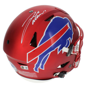 Josh Allen Autographed Buffalo Bills Red Exclusive Highmark Stadium Inaugural Season Speedflex Authentic Helmet Beckett